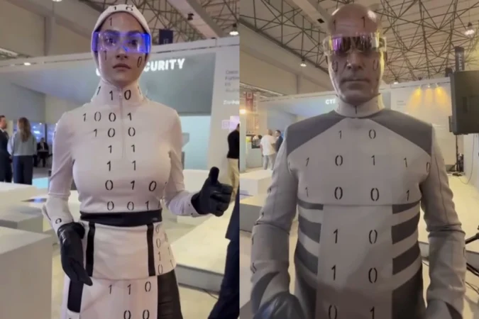 На выставке роботов Иран представил людей, игравших роботов